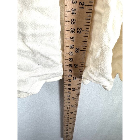 Old Navy Ruffle neck smocked babydoll top cream Y2k 90s  XL - Picture 7 of 7